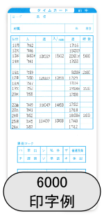 カルコロ100_6000S印字例